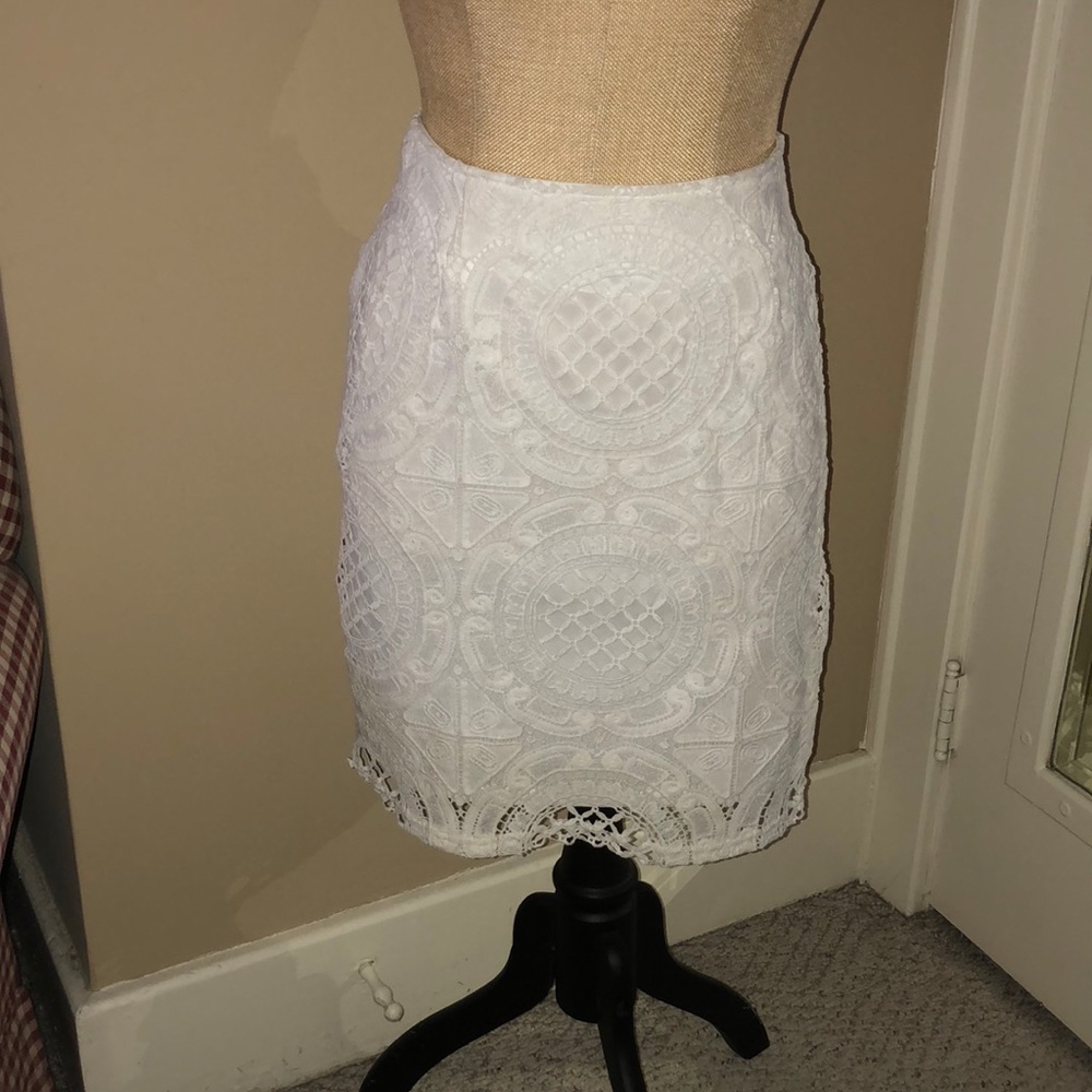 White Crocheted Skirt